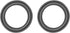Speaker Foam Edge Surround Rings, Rubber Perforated Subwoofer Rings Replacement Parts - 7 Inch/Black / 2 Pack