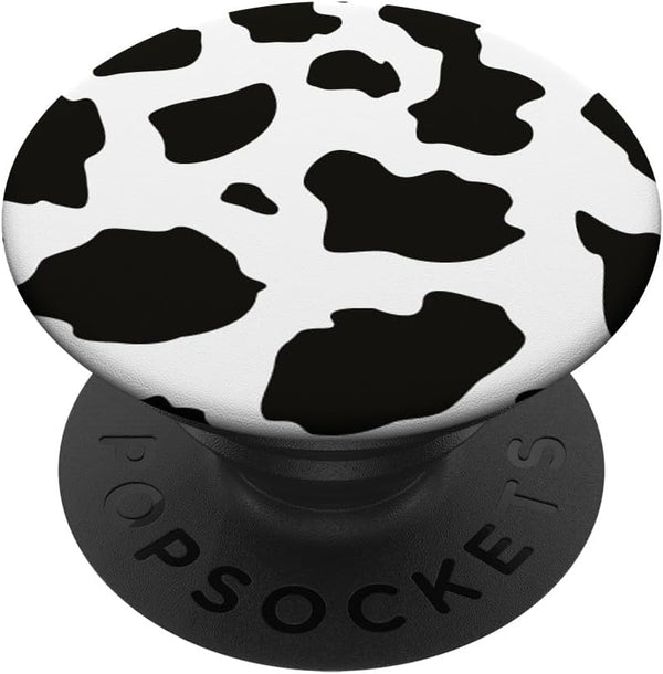 Black and White Cow Print Cute Design for Boys Teen Girls Standard PopSockets PopGrip