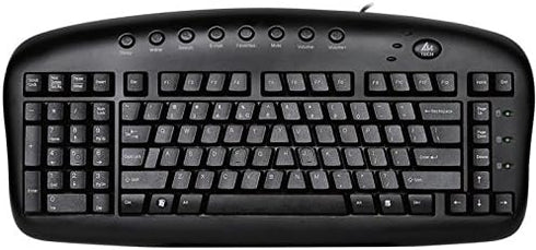 Ergonomic Left Handed Keyboard for Business/Accounting - 8 Multimedia Hotkeys, Reduces RSI, Improves Posture