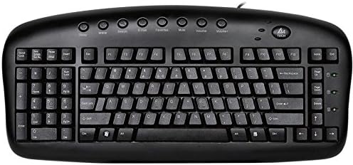 Ergonomic Left Handed Keyboard for Business/Accounting - 8 Multimedia Hotkeys, Reduces RSI, Improves Posture