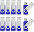 Aiibe 10 Pack 4GB USB Flash Drive, Blue Thumb Drives, USB 2.0 Memory Stick Wholesale/Bulk