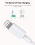 RUXIN 3.3ft USB-C to Lightning Cable, MFi Certified, 18W PD Fast Charging for iPhone 12/11/XS/XR/SE/8 Plus, White