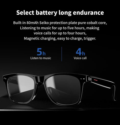 IVY TWS Smart Bluetooth Audio Glasses, Blue Light Blocking & Sunglasses Lens for Office Outdoor Sports