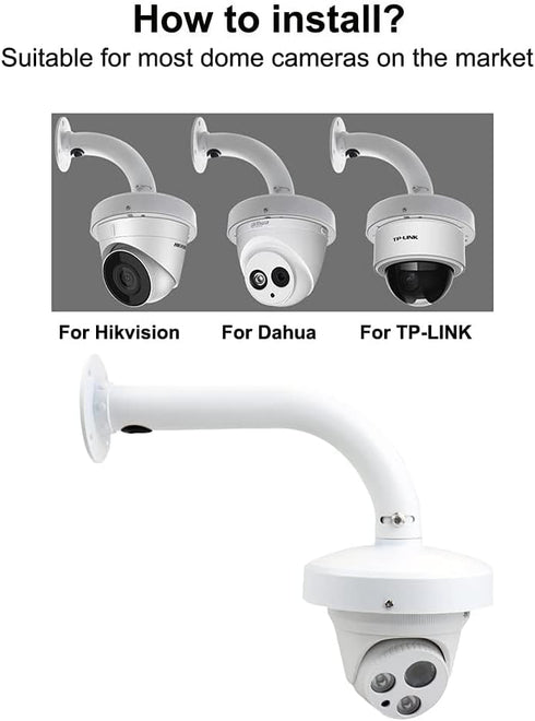 Security Camera J-Type Wall Mount Junction Box Bracket, Dome Camera Mount Universal for CCTV Security Camera