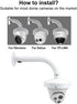 Security Camera J-Type Wall Mount Junction Box Bracket, Dome Camera Mount Universal for CCTV Security Camera