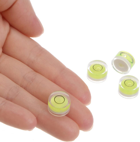 HARFINGTON 4pcs Mini Round Bubble Level 12x7mm for Leveling Camera Tripod, Telescope, Workshop, and Pictures Frame