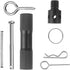 1Pc Perimeter Trip Alarm Black, Early Warning Security System for Camping, Hiking, Property Safety
