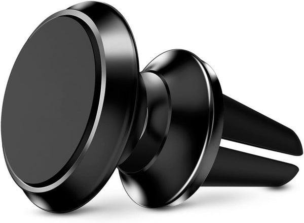 Magnetic Mount - iFlash Aluminum Universal Air Vent Magnetic Car Mount Phone Holder, 360 Degree Rotation, Black