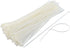 TrendBox 500 White Self-Locking Nylon Plastic Cable Cord Zip Ties, Size: 4x250mm/10 inches, Durable Indoor Outdoor
