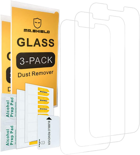 Mr.Shield Screen Protector for iPhone 14 Plus & 13 Pro Max - 6.7 Inch Tempered Glass, 9H Hardness, 3 Pack