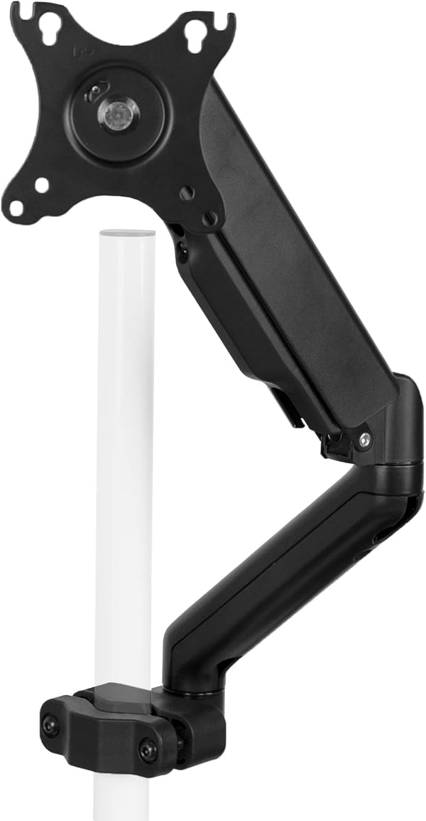 VIVO Universal Full Motion Pneumatic Pole Mount Arm for 17 to 32 inch Monitor Screens, 75mm and 100mm VESA Plate, Black