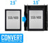 Kingwin SSD Hard Drive Mounting Kit Internal, Convert Any 2 x 2.5” Solid State Drive/HDD Into 3.5 Inch Drive Bay
