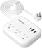 ROOTOMA European Travel Plug Adapter with USB C, 3 Outlets, 3 USB Ports for EU, Spain, France, Germany, Greece