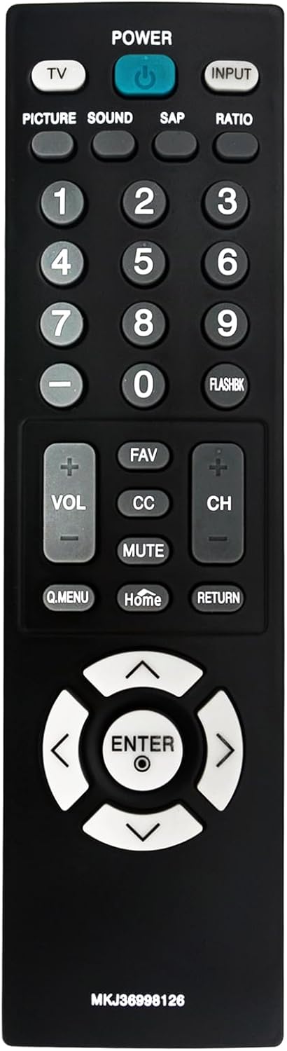 MKJ36998126 Remote Control Compatible with LG TV, AKB73655805, 32LV2400, 42LV4400, 55LV4400