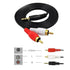 ThtRht 2 Pack 1/8'' 3.5mm 2 Mp3 1.5 Audio Cable TRS Male to RCA Male Stereo Sound Cord for Computer Phone Port