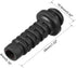 uxcell 25pcs 4mm Inner Dia PVC Strain Relief Cord Boot Protector for Power Tool Hose, Black