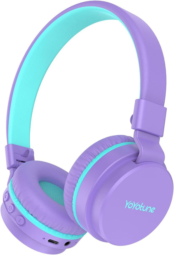 YOYOTUNE Kids Bluetooth Headphones,Lightweight Kids Headphones Wireless,85/94dB Safe Volume,40H Playtime,Fast Charging,Bluetooth 5.3,Over Ear,Toddler