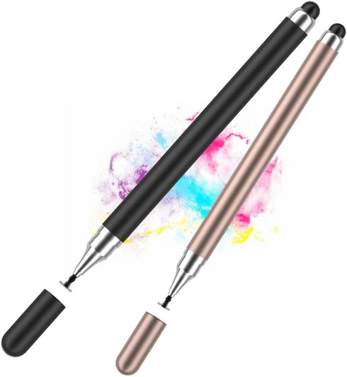 Capacitive Stylus Pens for Touch Screens - 2 in 1 Universal Stylus Pen for iPad, iPhone, Tablets, Samsung Galaxy (2