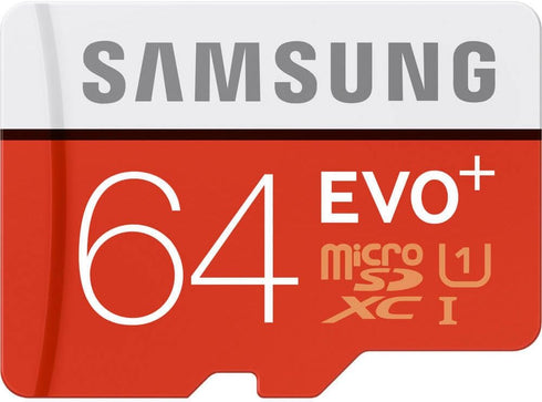 Samsung 64GB Evo Plus Class 10 Micro SDXC with Adapter 80MB/S (MB-MC64DA/AM)