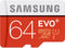 Samsung 64GB Evo Plus Class 10 Micro SDXC with Adapter 80MB/S (MB-MC64DA/AM)