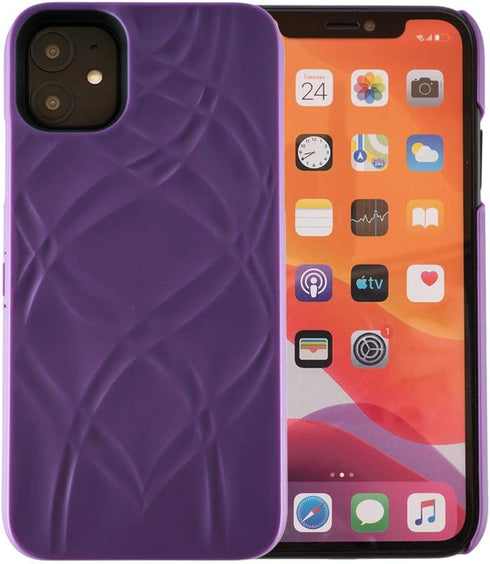 Wallet Case for iPhone 11 with Kickstand and Built-in Mirror, Shockproof Card Holder, Purple