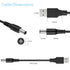 USB to DC 5V Power Cord, Universal DC 5.5x2.1mm Cable with 8 Connectors (6.4x4.4, 5.5x2.5, 4.8x1.7, 4.0x1.7, 3.5x1.35,