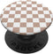 Checkerboard Brown and White Checkered Pattern PopSockets Standard PopGrip