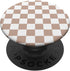 Checkerboard Brown and White Checkered Pattern PopSockets Standard PopGrip
