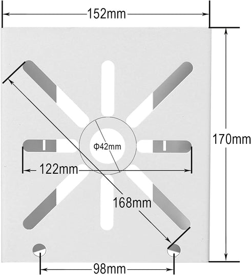 WiTi Universal Vertical Pole Mount for Security Camera, Solid Metal Bracket for CCTV Cameras