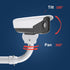 WiTi Solid J-Pole Bracket for Security Surveillance Cameras, Adjustable Wall and Ceiling Mount for CCTV IP Camera
