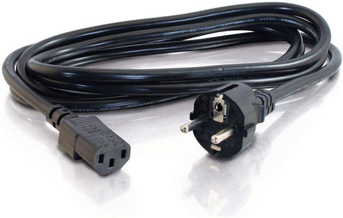 C2G/Cables to Go 03138 14 AWG European Power Cord, Black, 2.5 Meters/8.20 Feet