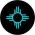 New Mexico Turquoise Distressed Vintage Zia Symbol PopSockets Swappable PopGrip