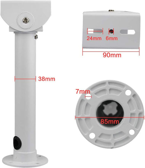 CCTV Security Camera Mount Bracket, Adjustable Universal Camera Wall Mounting Bracket for CCTV Security Camera/I Mount/Dome Camera/IP Camera/11.8in