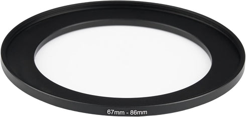 67mm Lens to 86mm Camera Lens Adapter 67mm to 86mm Step Up Ring Adapter Ring for All Brands of UV ND CPL, with Premium Lens Wiping Cloth 2 Pack (67mm-86mm)