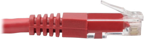 Tripp Lite Cat6 Cat5e Gigabit Molded Patch Cable RJ45 M/M 550MHz Red 5ft