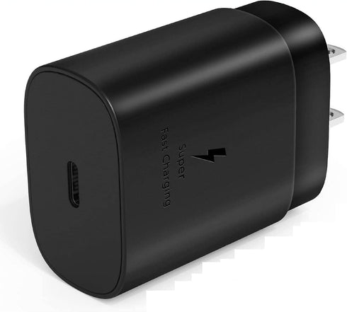 Fast Adaptive 25W Wall Charger for Alcatel 3X / 3v / 1v / 7/5 / Idol 4s / 5s with 4FT UrbanX USB C PD Cable - Black