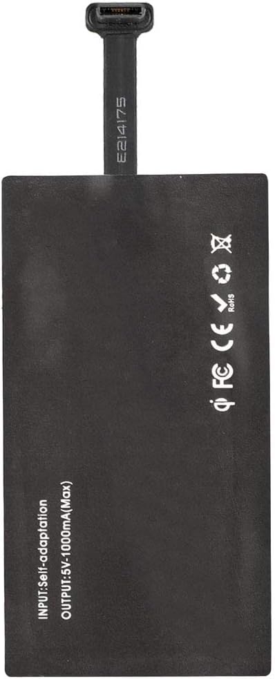 Type C Wireless Charging Receiver Adapter, 1000mA Qi Receiver Chip, Widely Suitable for Type C Mobile Phones