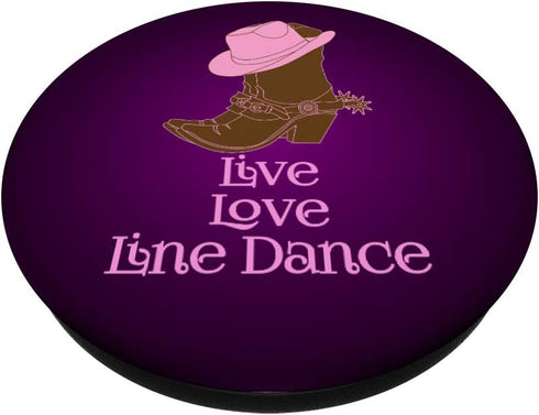 Country Music Fans Line Dancing Prize Live Love Line Dance PopSockets Swappable PopGrip