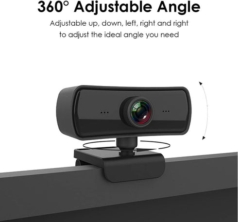 Wisoqu 1080P 3.26mm 110 Business Webcam with Noise Cancelling Microphone, Length Wide Angle Lens USB PTZ Camera