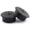 HJ Garden 2pcs Flexible Desk Cord Grommets, 2-3/8 inch Wire Organizer Hole Cover for Office Cable Management (Black)