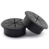 HJ Garden 2pcs Flexible Desk Cord Grommets, 2-3/8 inch Wire Organizer Hole Cover for Office Cable Management (Black)