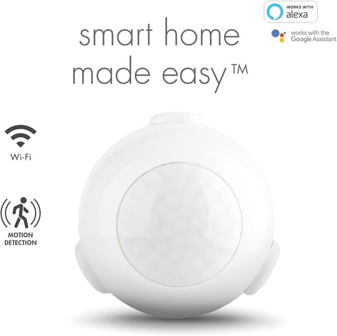 Globe Electric Wi-Fi Smart Motion Detector - No Hub Required, Battery Operated, White, 50026