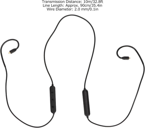 MMCX Bluetooth Adapter, Bluetooth Headphone Cable Adapter for Se215, Se315, Se425, Se535, Se846