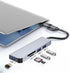 HCUSR 5 1 3.0/2.0, USB-C Hub Splitter in with USB SD/TF Splitter Card Reader, Aluminum Docking Station USB Hub