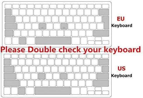 HRH Spanish Silicone Keyboard Cover for MacBook Air 13, MacBook Pro 13/15/17, iMac Older EU Layout - Ombre Gray