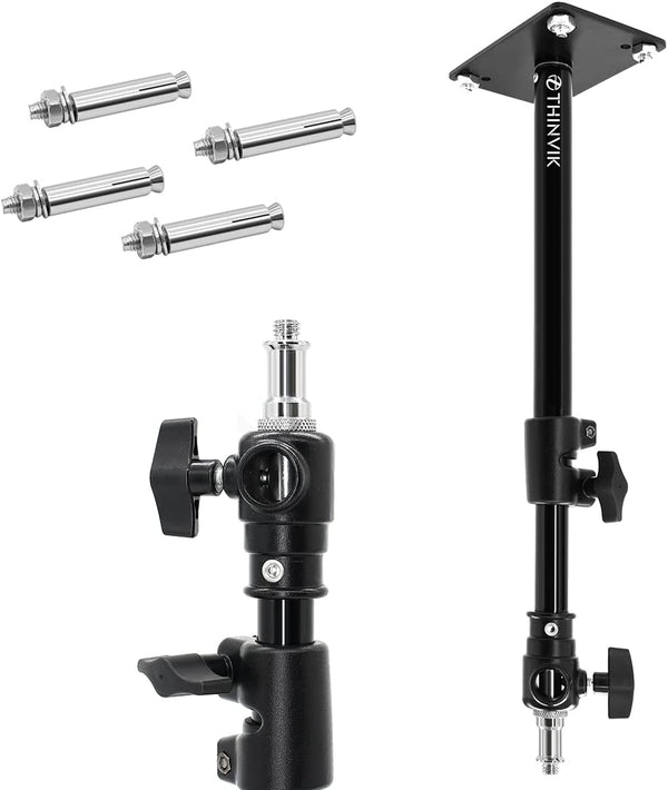 Thinvik Photography Studio Camera Stand, Lighting Wall Ceiling Mount Boom Arm for Video Monolight, Aluminum Alloy
