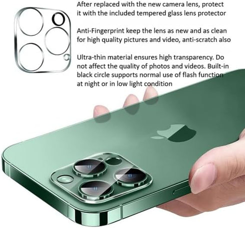 2X Set/6 PCS Back Rear Camera Lens Glass Replacement Kit for iPhone 13 Pro / 13 Pro Max + Repair Tools