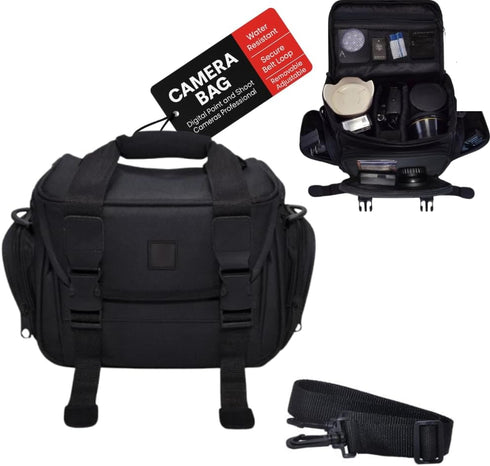 eCostConnection Extra Large Camera Bag Fully Padded Gadget Case with Dual Buckles