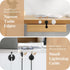 White Cable Clips 9 PCS, Phone Charger Cord Holder, Cable Management for Desk, Office, Nightstands, Mixed Sizes