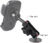 Double Socket Arm (2.4" Length) for 17mm Ball Head Adapter, Compatible with 17mm Ball Car Phone Holder
